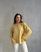 Gestreiftes Basic Longsleeve Shirt mit weitem Arm - Switch - Fashion