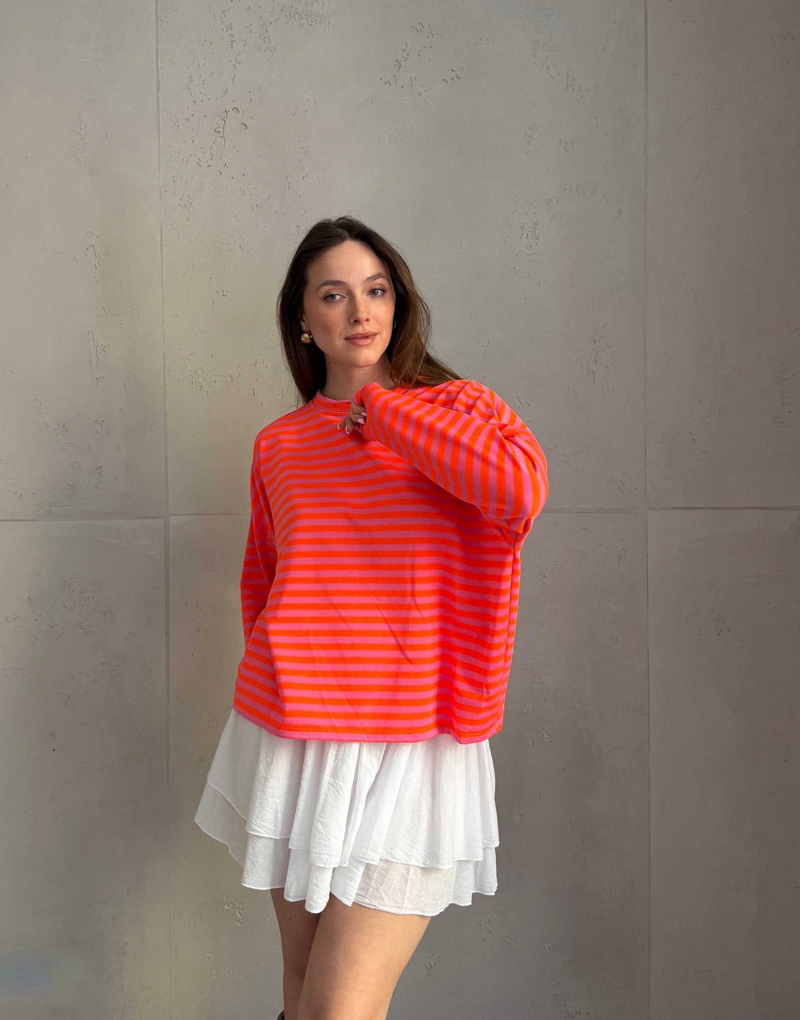 Gestreiftes Sweatshirt mit Langarm und Rundhals - Switch - Fashion