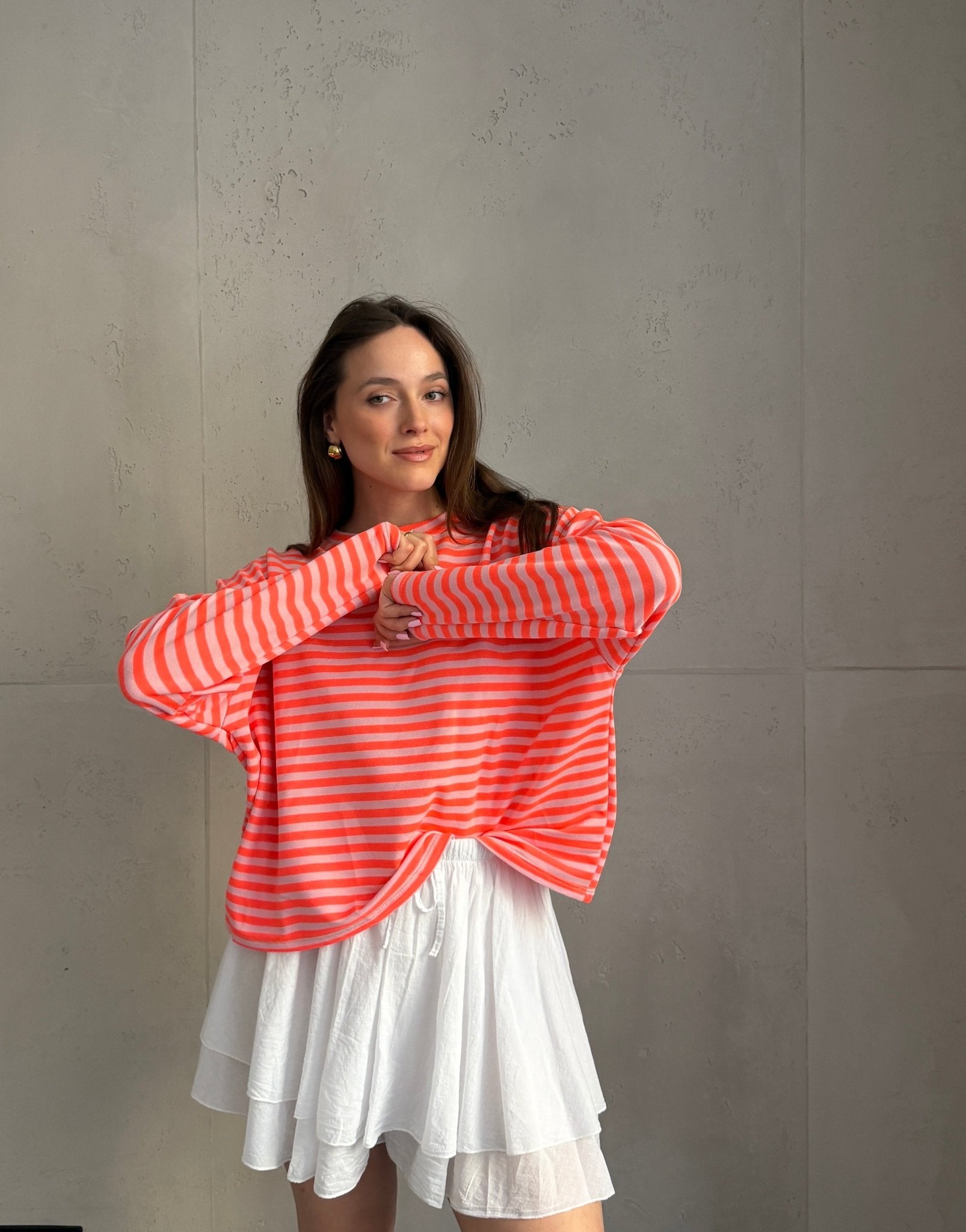 Gestreiftes Sweatshirt mit Langarm und Rundhals - Switch - Fashion