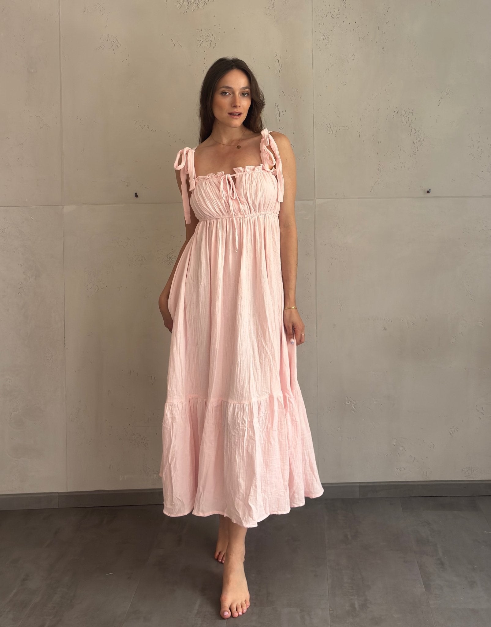 Gestuftes Musselin Kleid mit Rüschen - Switch - Fashion