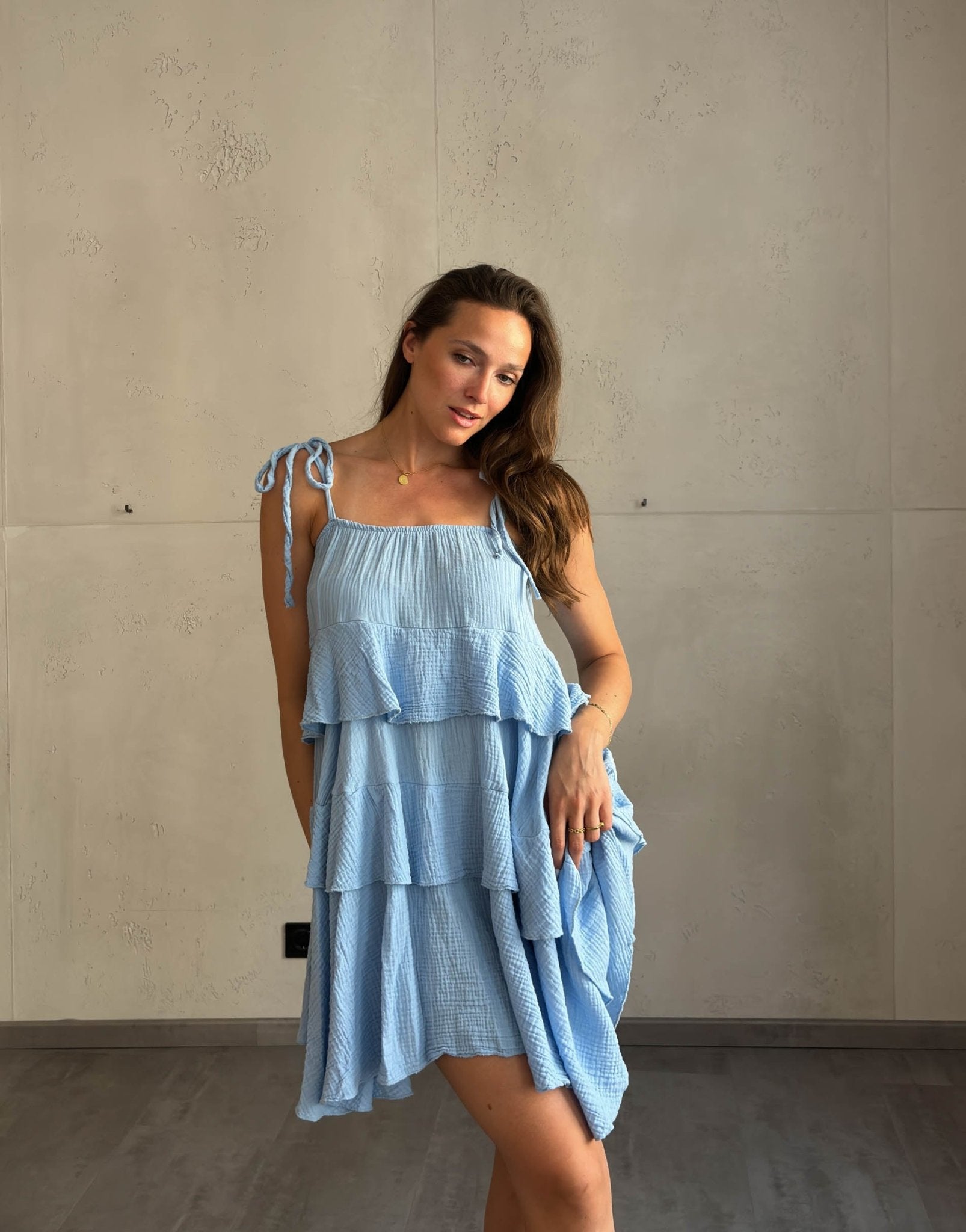 Gestuftes Musselinkleid - Switch - Fashion