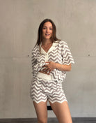 Grafische Streifen Shorts aus 100 % Baumwolle - Switch - Fashion