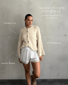 Grobgestrickter Cardigan mit großen Knöpfen - Switch-Fashion