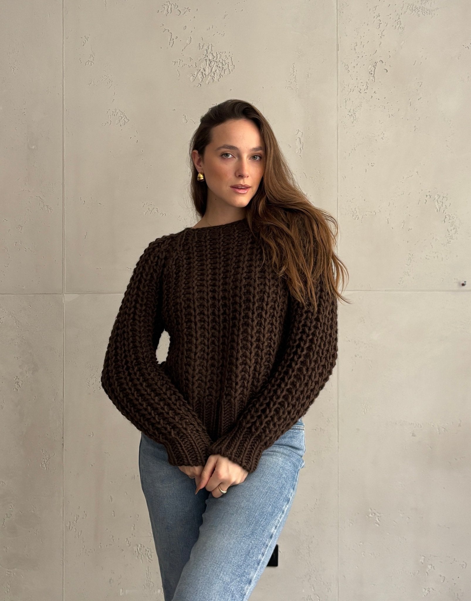 Grobstrick Pullover mit Wolle