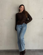 Grobstrick Pullover mit Wolle