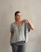 Grobstrick Pullunder mit Zopfmuster & Knopfleiste - Switch - Fashion