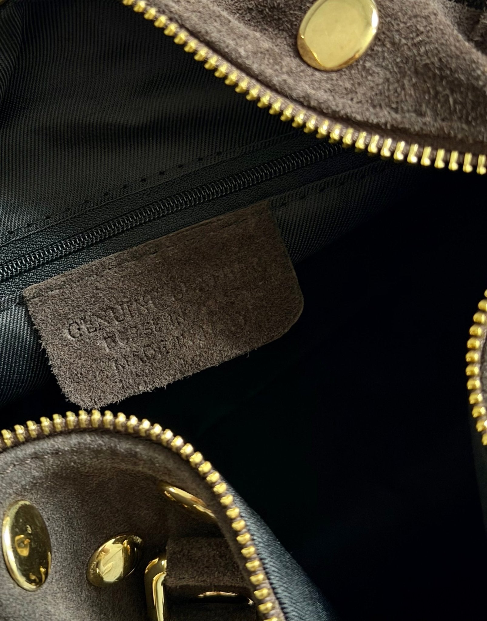 Große Leder - Handtasche mit Nieten – Braun - Switch - Fashion