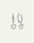 Hollow Diamond Heart Edelstahl Ohrringe – Bold Love &amp; Sparkle - Switch - Fashion