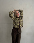 Houndstooth Strickjacke mit Perlenknöpfen - Switch - Fashion