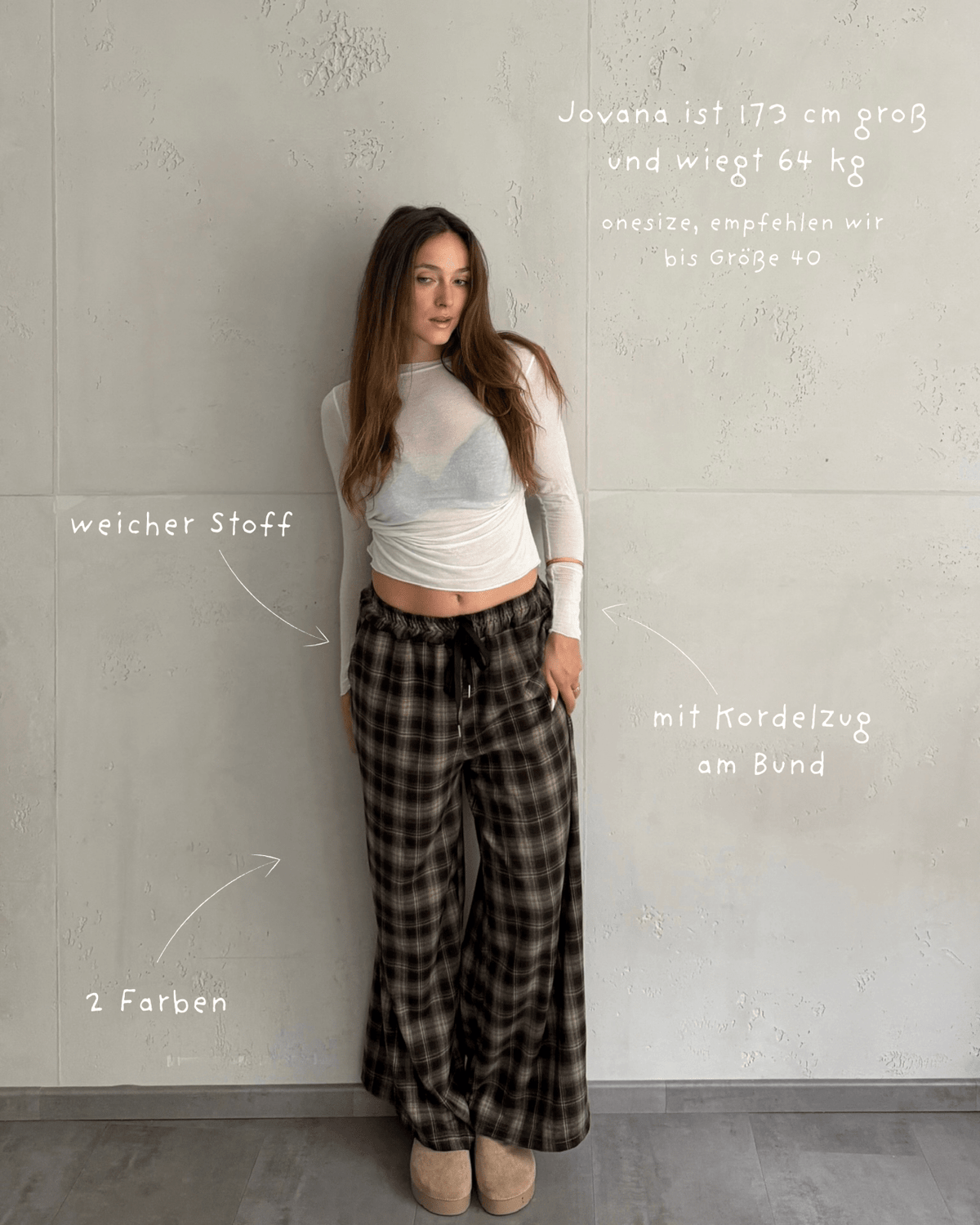 Karierte Hose mit Kordelzug - Switch-Fashion
