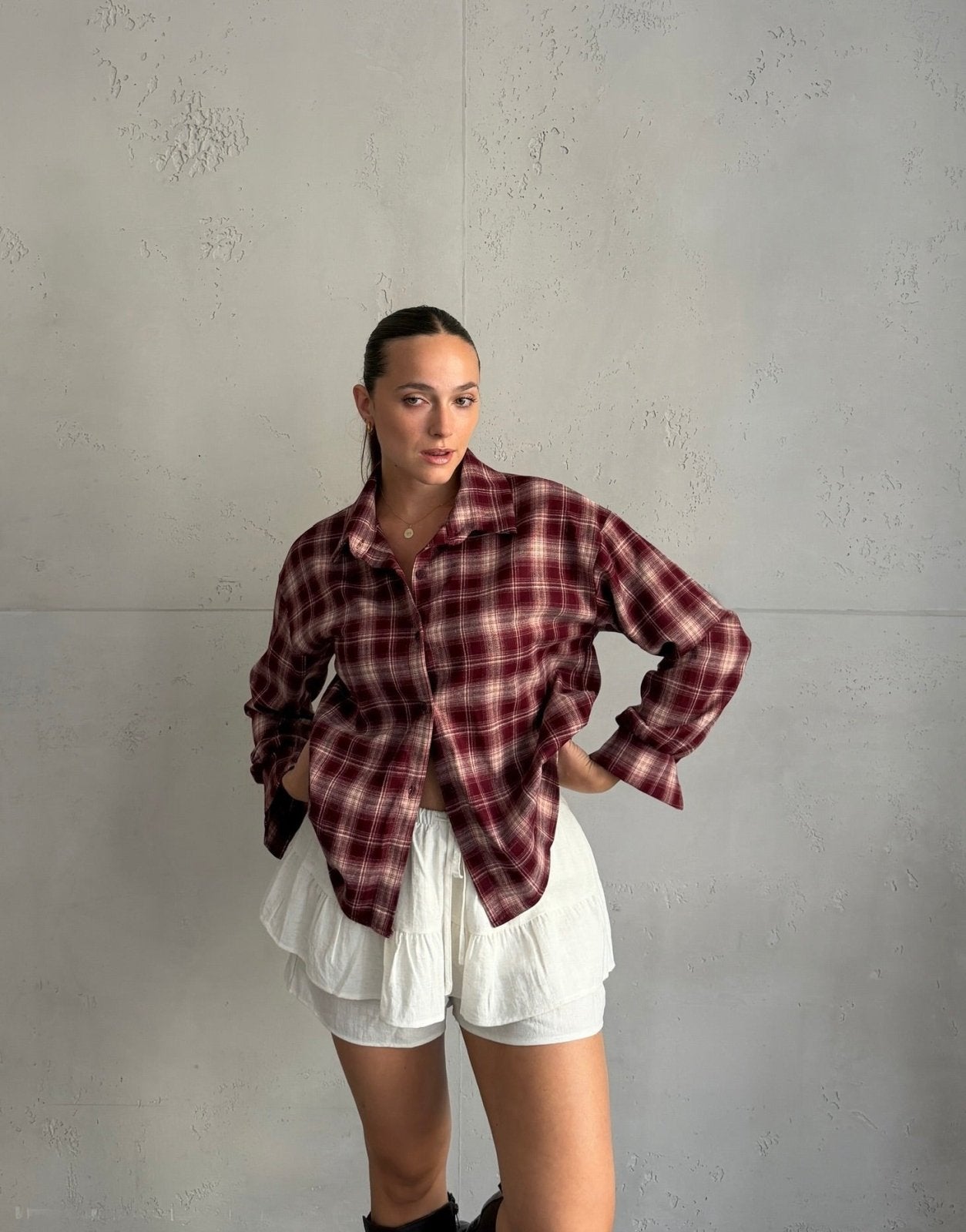 Kariertes Hemd zum Binden - Switch-Fashion