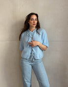 Kid Mohair Pullover mit Schleifen Kurzarm - Switch - Fashion