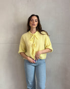 Kid Mohair Pullover mit Schleifen Kurzarm - Switch - Fashion