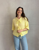 Kid Mohair Pullover mit Schleifen Kurzarm - Switch - Fashion