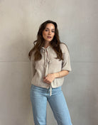 Kid Mohair Pullover mit Schleifen Kurzarm - Switch - Fashion