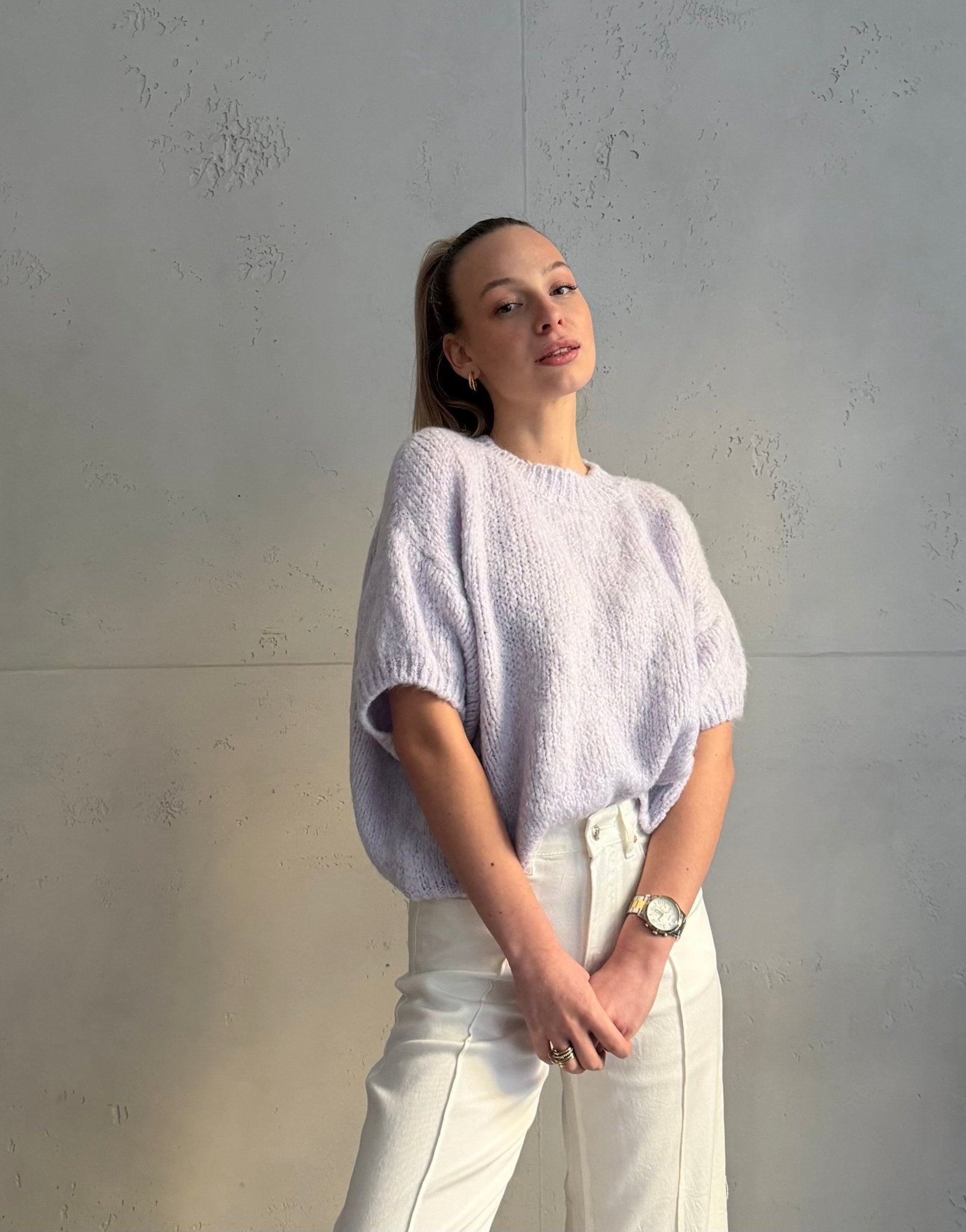 Kurzarm - Pullover aus Grobstrick - Switch - Fashion