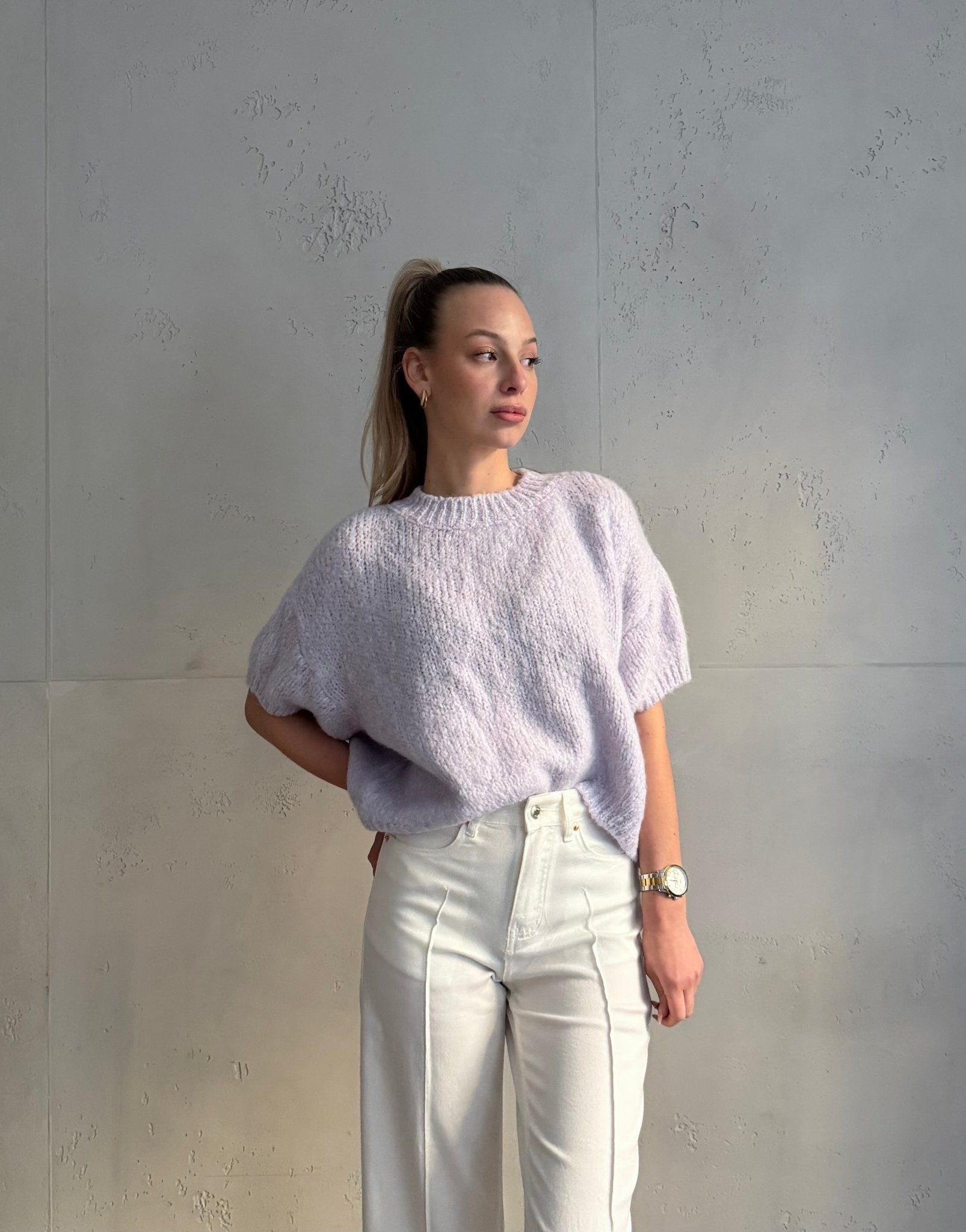 Kurzarm - Pullover aus Grobstrick - Switch - Fashion