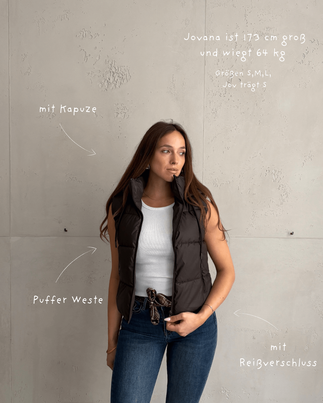 Kurze Weste mit Kapuze - Switch-Fashion