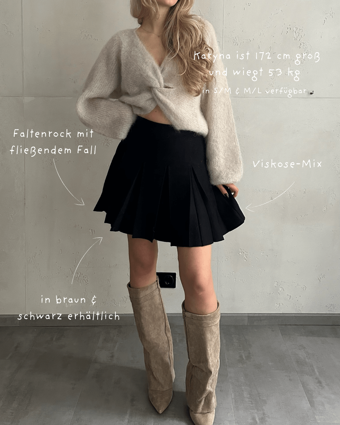 Kurzer Faltrock