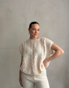 Kuschelpullunder mit Zopfmuster - Switch - Fashion