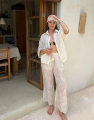 Lace Detail Pants – Bootcut, Spitze über das gesamte Bein - Switch-Fashion