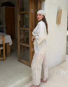 Lace Detail Pants – Bootcut, Spitze über das gesamte Bein - Switch-Fashion
