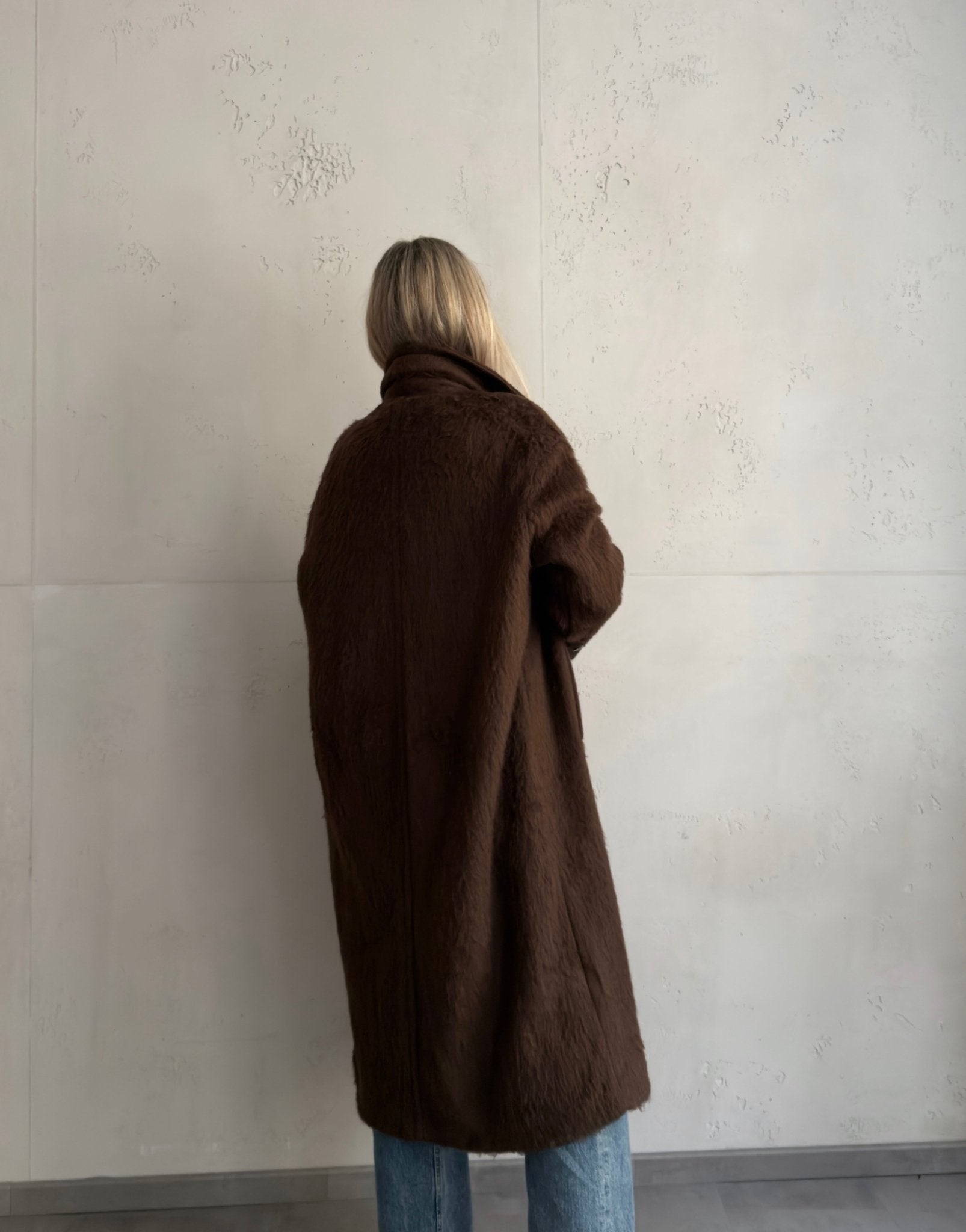 Langer Oversized Wintermantel in Wolloptik - Switch - Fashion