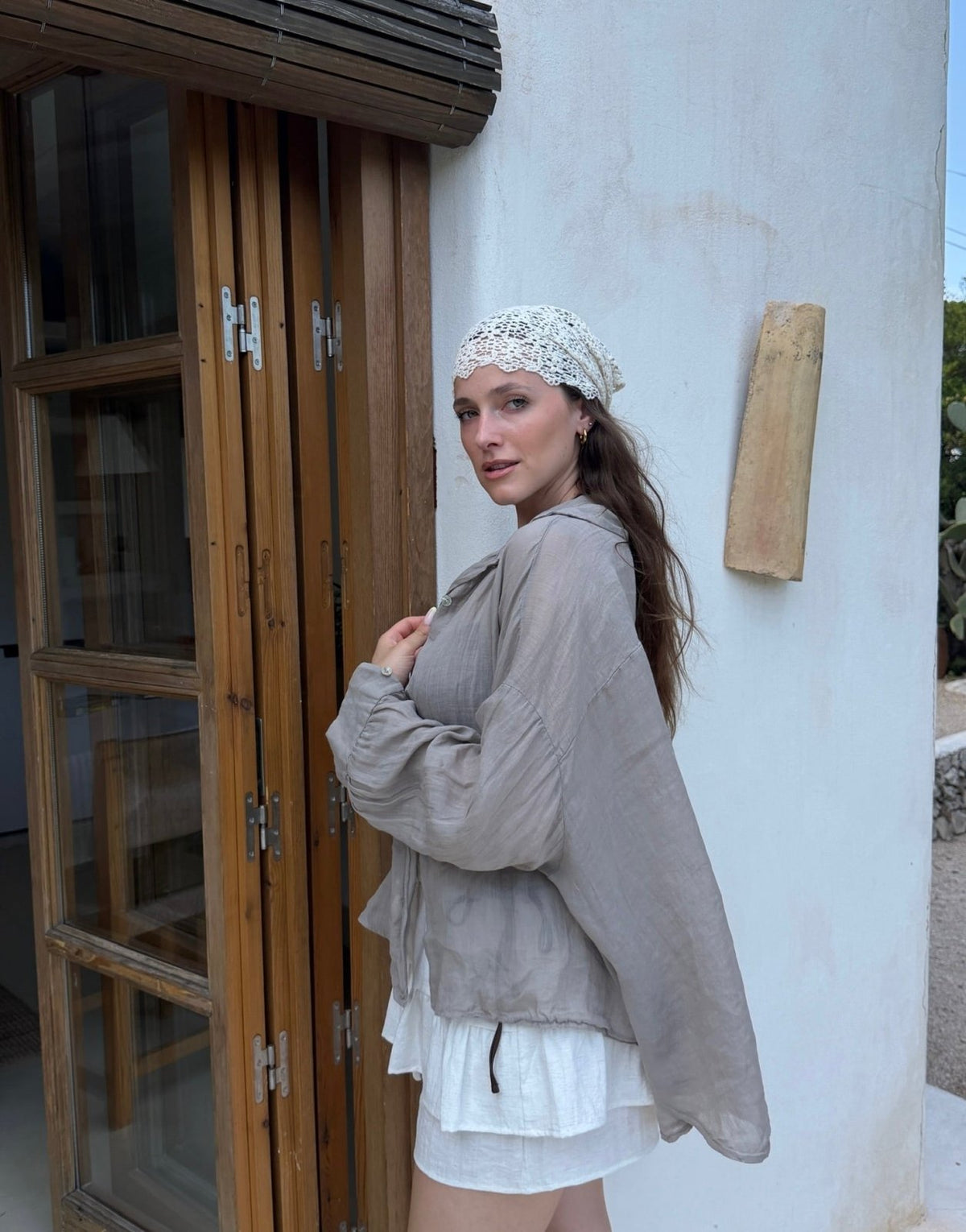 Leinen Bluse – Transparent, durchgeknöpft, leicht oversized - Switch-Fashion