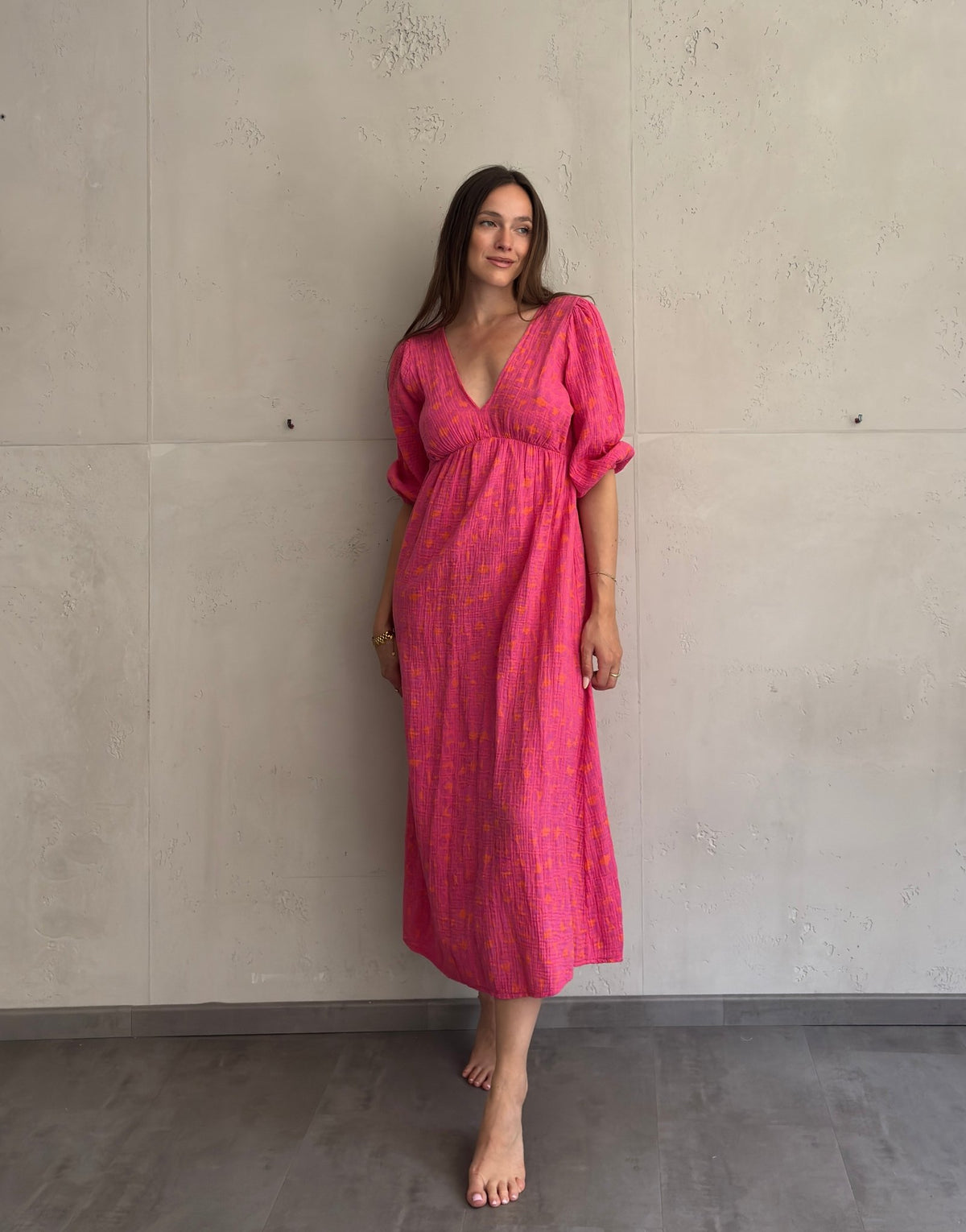 Leo Maxi Musselinkleid