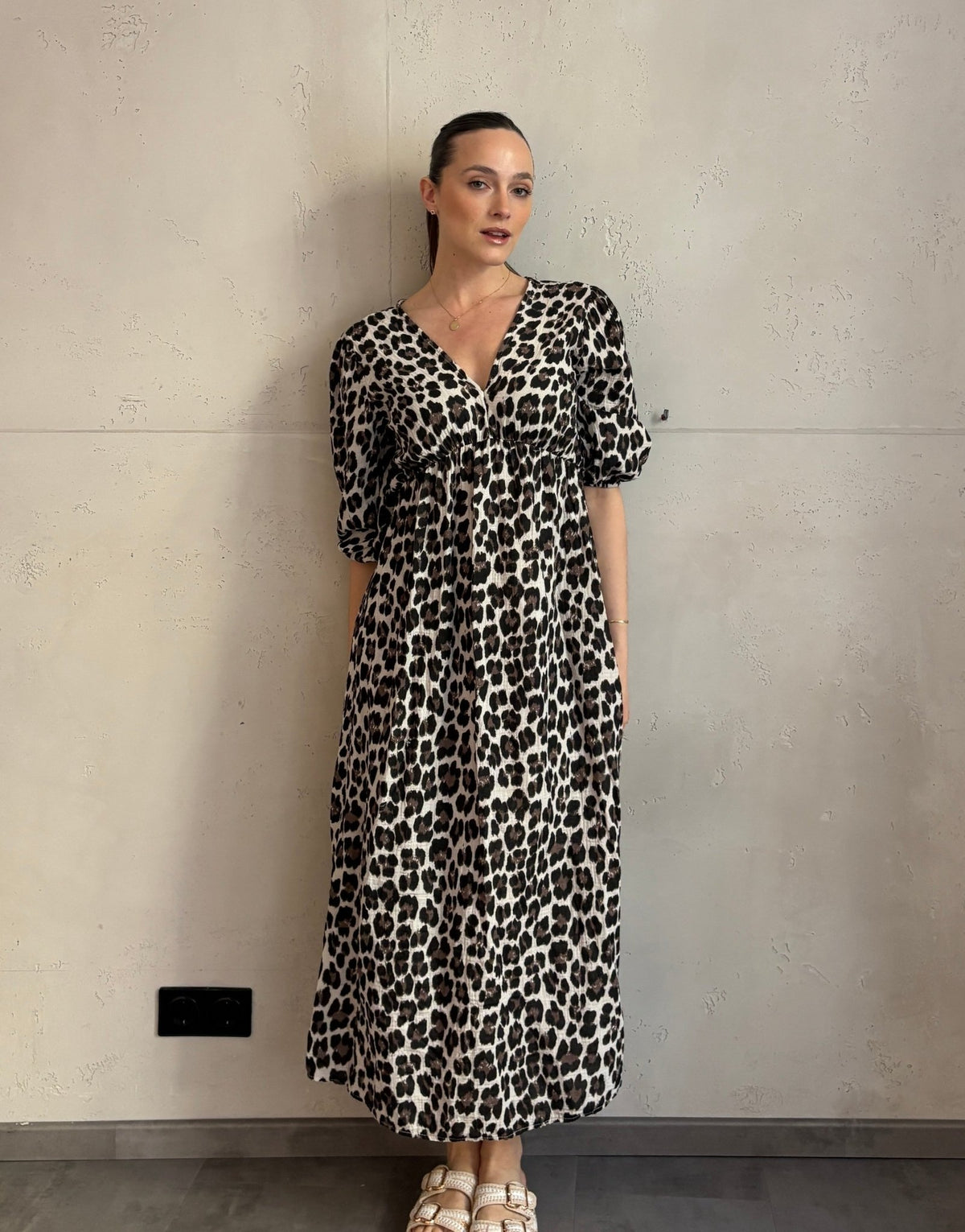 Leo Maxi Musselinkleid