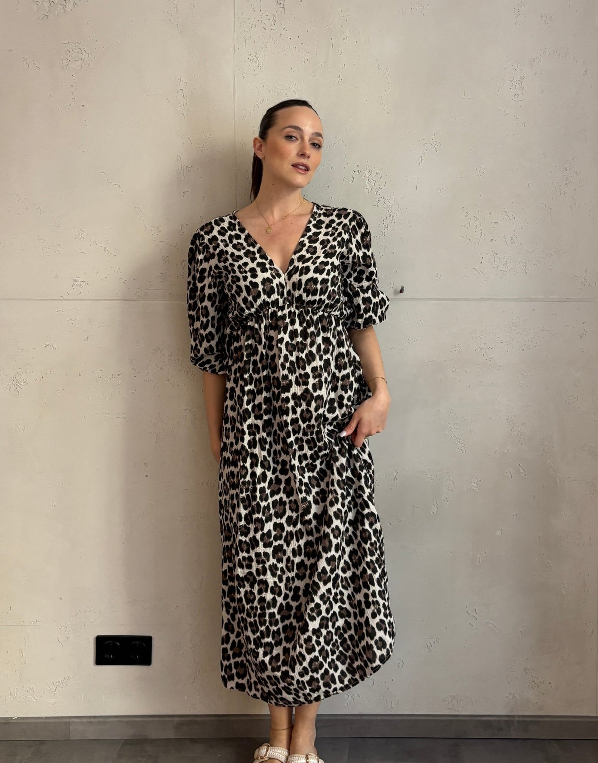 Leo Maxi Musselinkleid