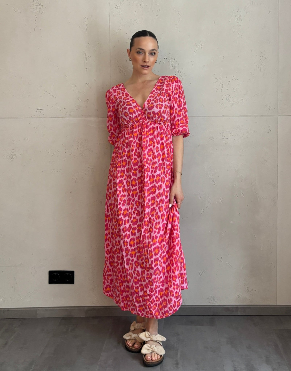 Leo Maxi Musselinkleid