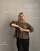 Leo Musselin - Bluse zum Binden – 3/4 - Arm, Rundhals - Switch - Fashion