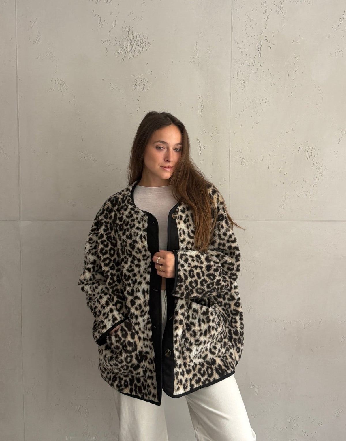 Leo Teddy Jacke mit Knöpfen - Switch-Fashion