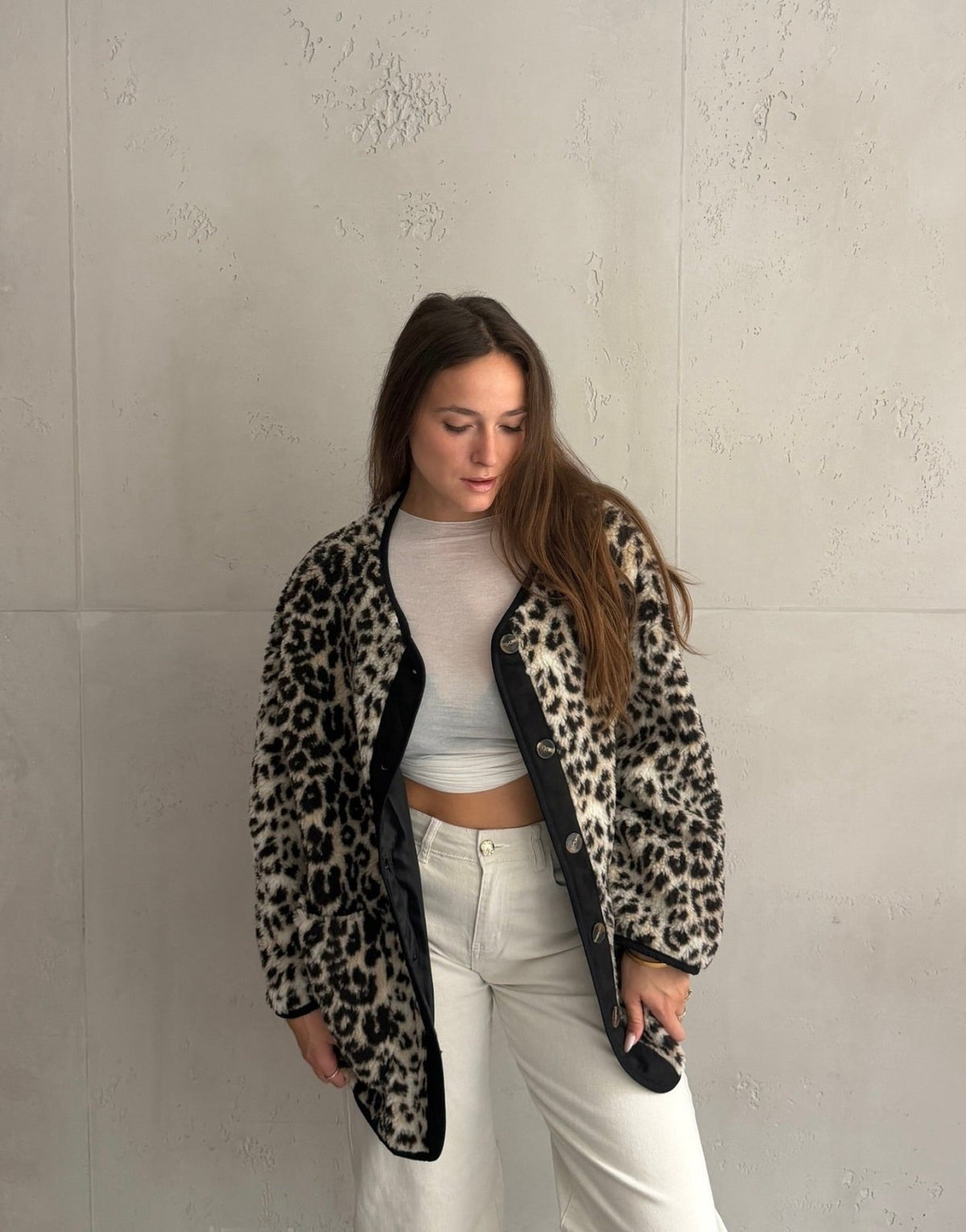 Leo Teddy Jacke mit Knöpfen - Switch-Fashion