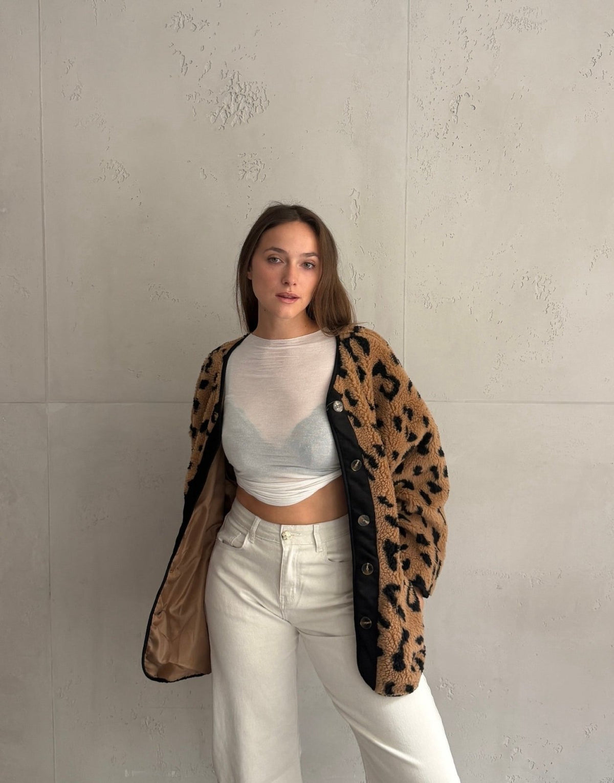 Leo Teddy Jacke mit Knöpfen - Switch-Fashion