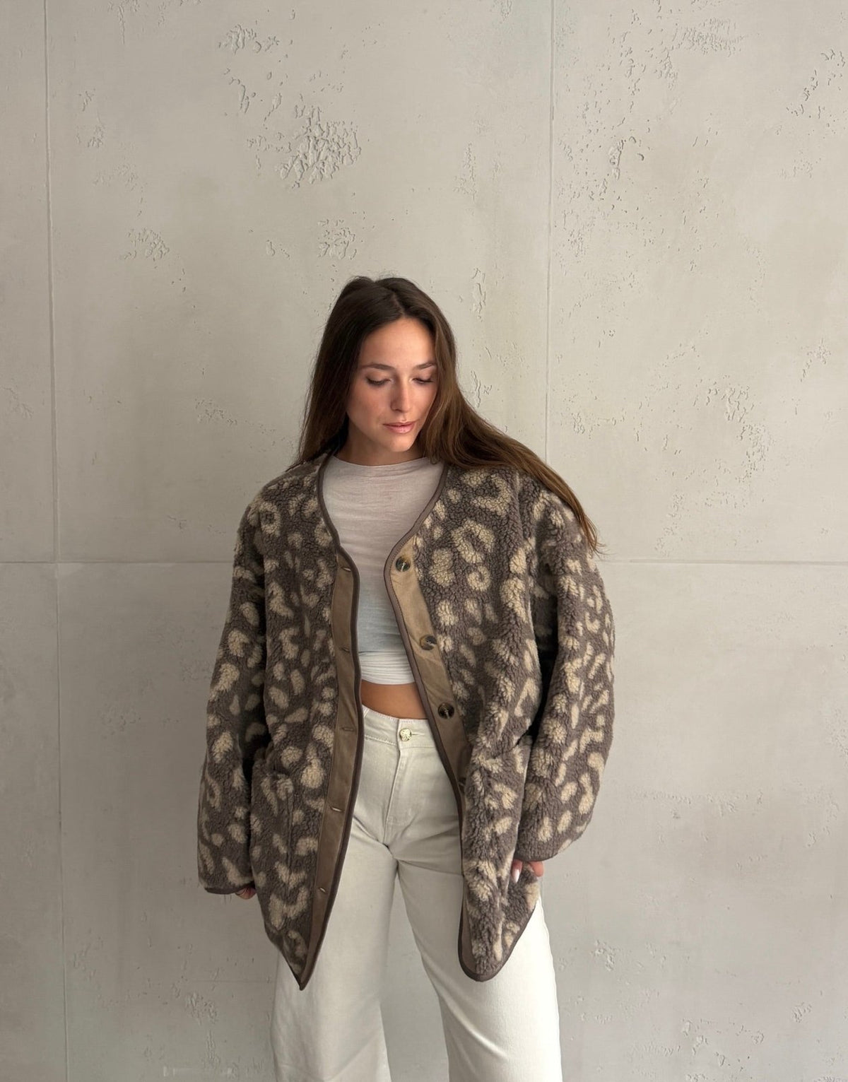 Leo Teddy Jacke mit Knöpfen - Switch-Fashion