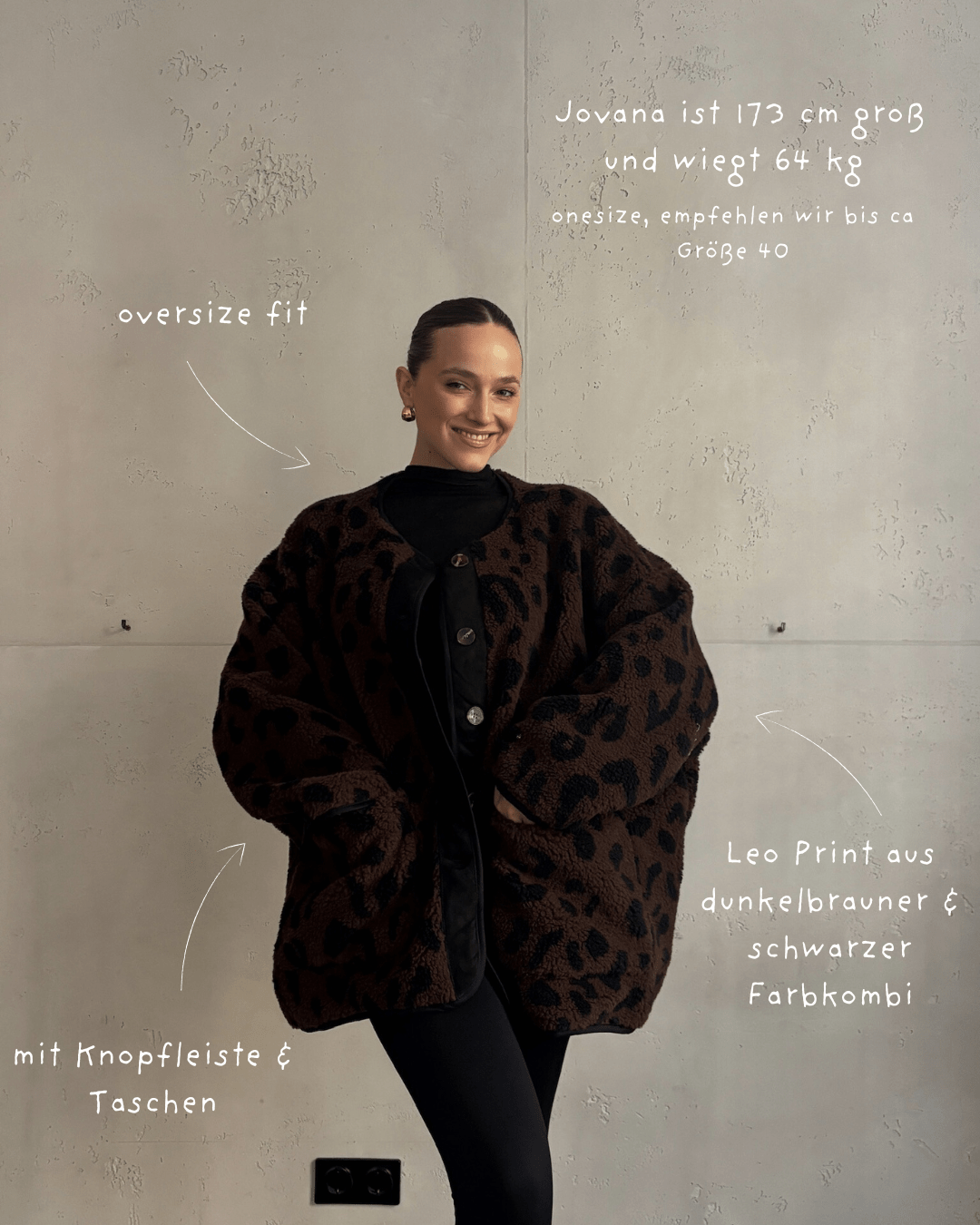 Leo Teddy Jacke mit Knöpfen - Switch - Fashion