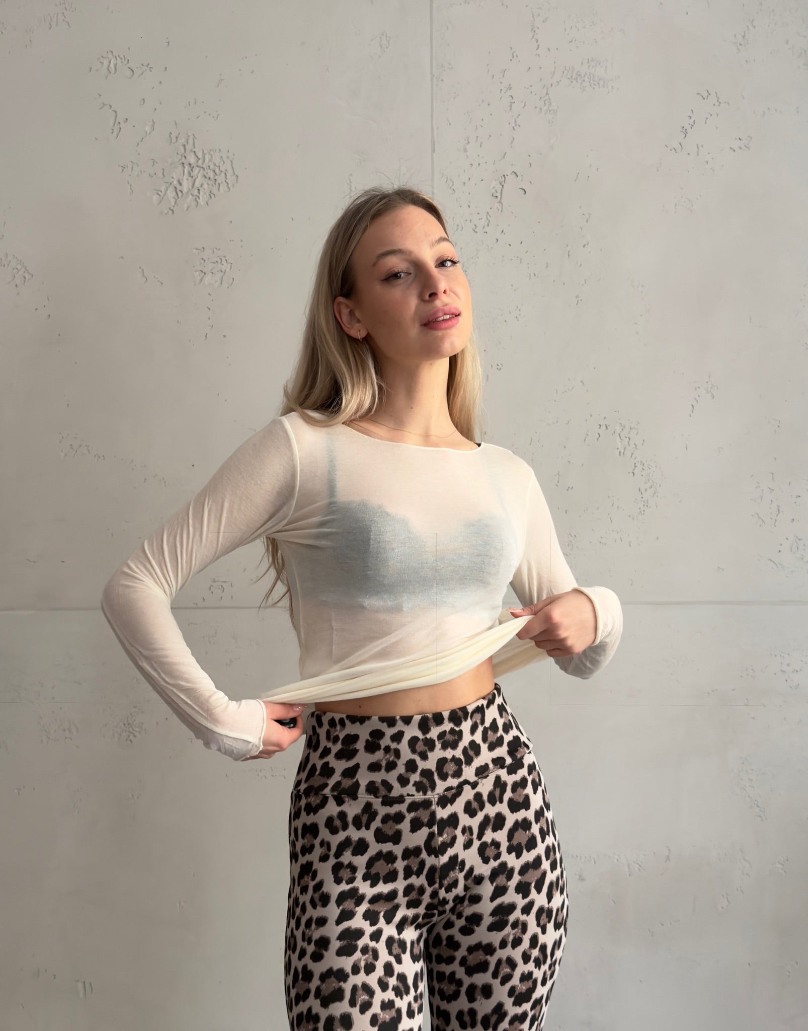 Luxury Basic: Longsleeve mit Cashmere - Blend - Switch - Fashion