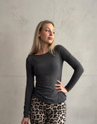 Luxury Basic: Longsleeve mit Cashmere - Blend - Switch - Fashion