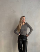 Luxury Basic: Longsleeve mit Cashmere - Blend - Switch - Fashion