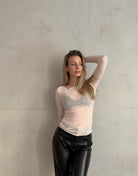 Luxury Basic: Longsleeve mit Cashmere - Blend - Switch - Fashion