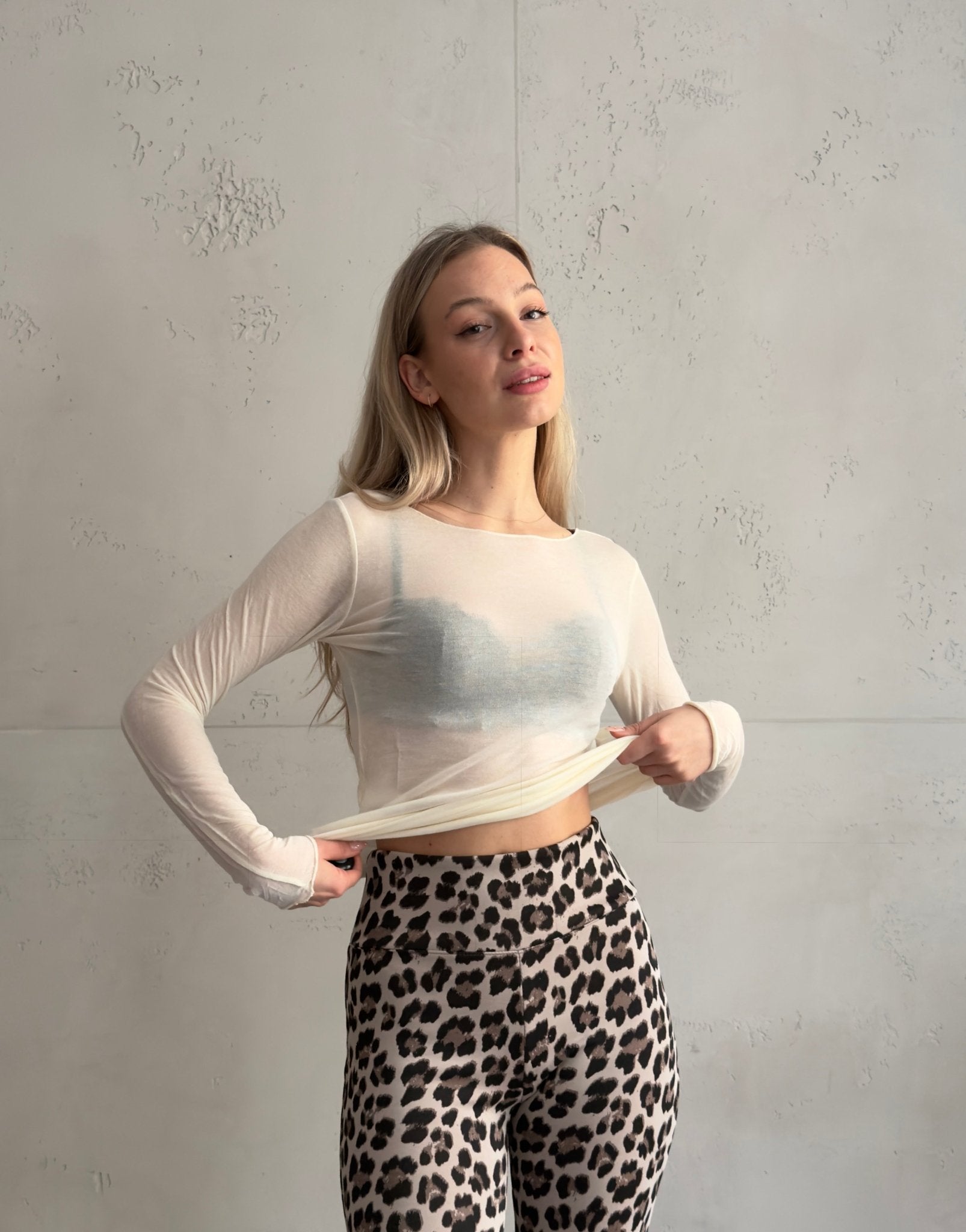 Luxury Basic: Longsleeve mit Cashmere - Blend - Switch - Fashion