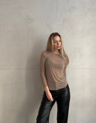 Luxury Basic: Longsleeve mit Cashmere - Blend - Switch - Fashion