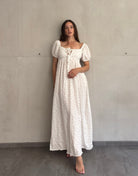 Maxi Musselin Kleid mit Flower - Print - Switch - Fashion