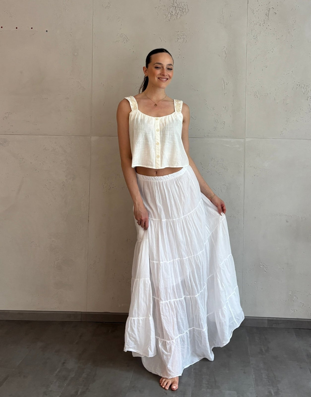Maxi Rock aus Baumwolle – Sommerliebling mit Stufendesign - Switch - Fashion