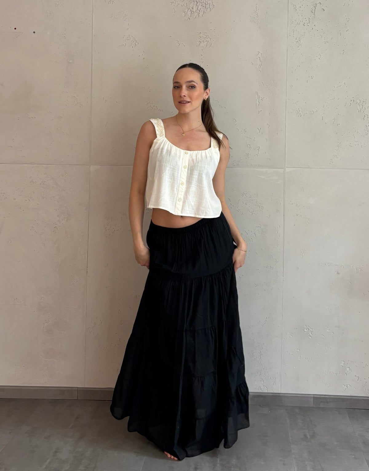 Maxi Rock aus Baumwolle – Sommerliebling mit Stufendesign - Switch - Fashion