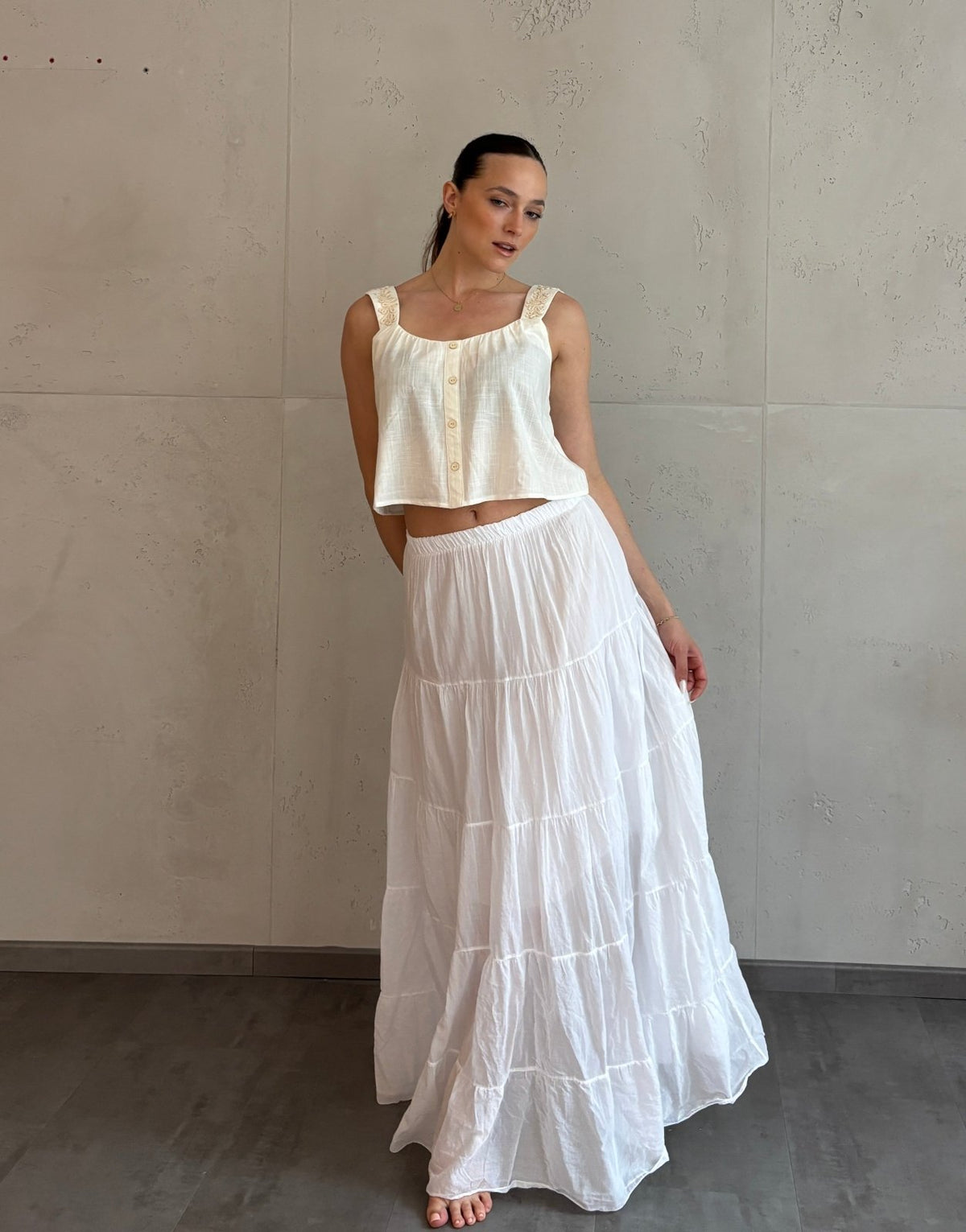 Maxi Rock aus Baumwolle – Sommerliebling mit Stufendesign - Switch - Fashion