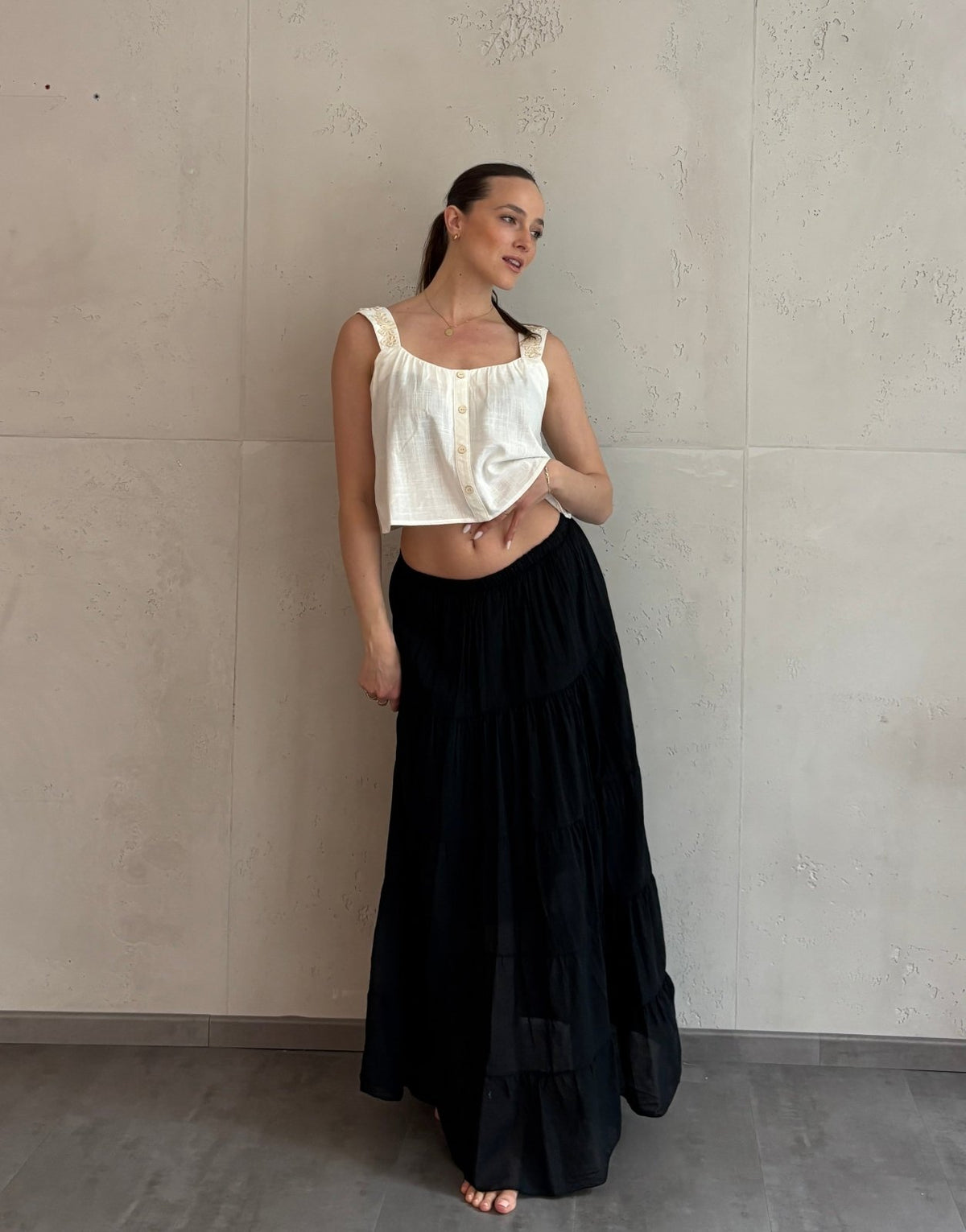 Maxi Rock aus Baumwolle – Sommerliebling mit Stufendesign - Switch - Fashion