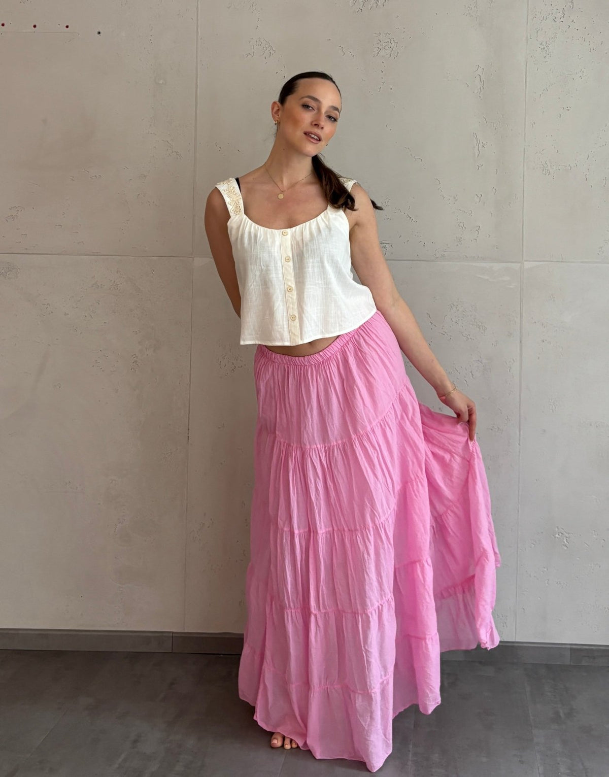 Maxi Rock aus Baumwolle – Sommerliebling mit Stufendesign - Switch - Fashion